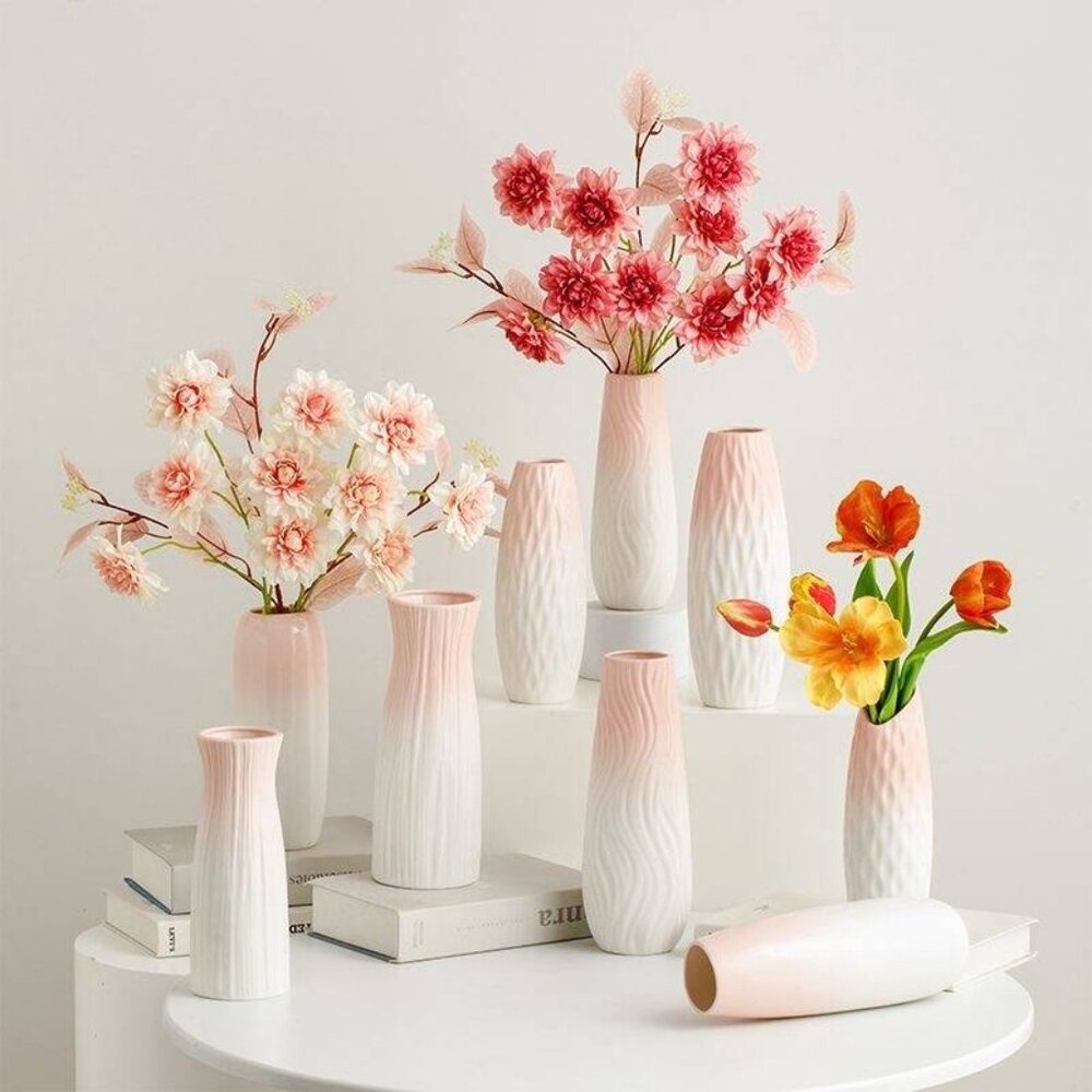 Modern Pink Ombre Vase – Clean Minimal Look